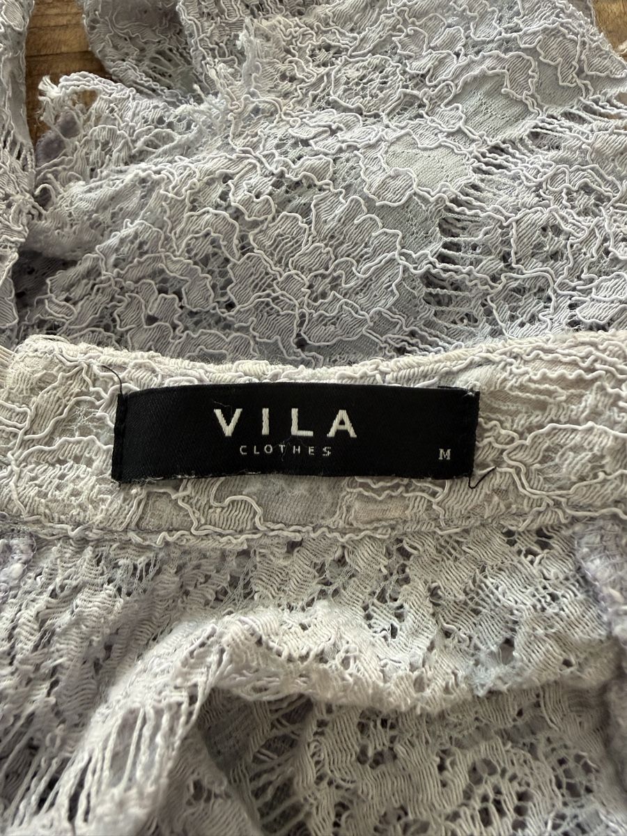 Vila Top: VILA Spitzen Crop Top Flieder Langarm Gr. M Elegant – Usato da Lugano venduto da rebecca.wardrobe 9
