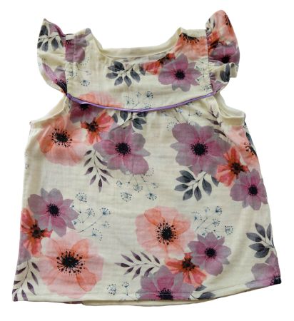 Bluse aus Musselin mit Blumen - Gr.128/8 Jahre NEU