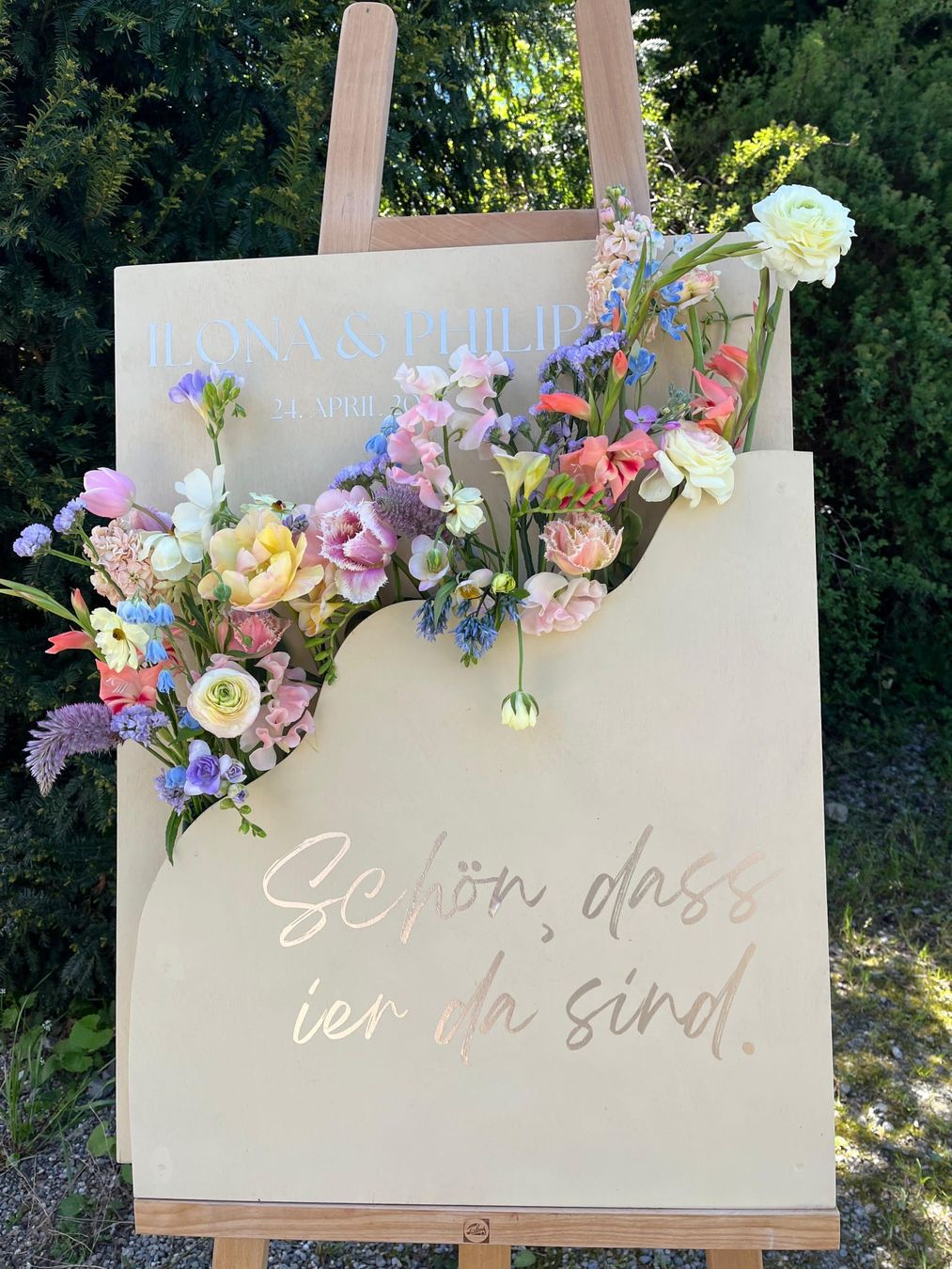 Toutes les décorations: Willkommensschild für Hochzeiten oder Geburtstagsfeste – D'occasion à Zürich par tri_r96f