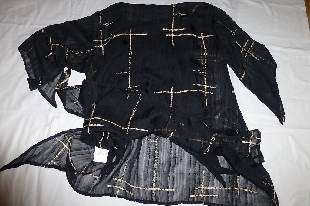 Tuniche: Tunika Bluse Kasack schwarz/gold Grösse L – Nuovo (secondo la descrizione) da Reinach BL venduto da Spider63 4
