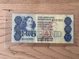 Banknote Südafrika 2 Rand, Jahrgang 1982, Top Zustand