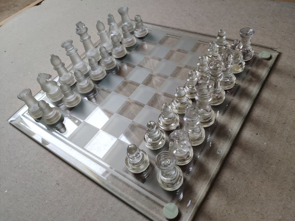 Tbest Échecs De Cristal 25x25cm Échecs Internationaux De Cristal En