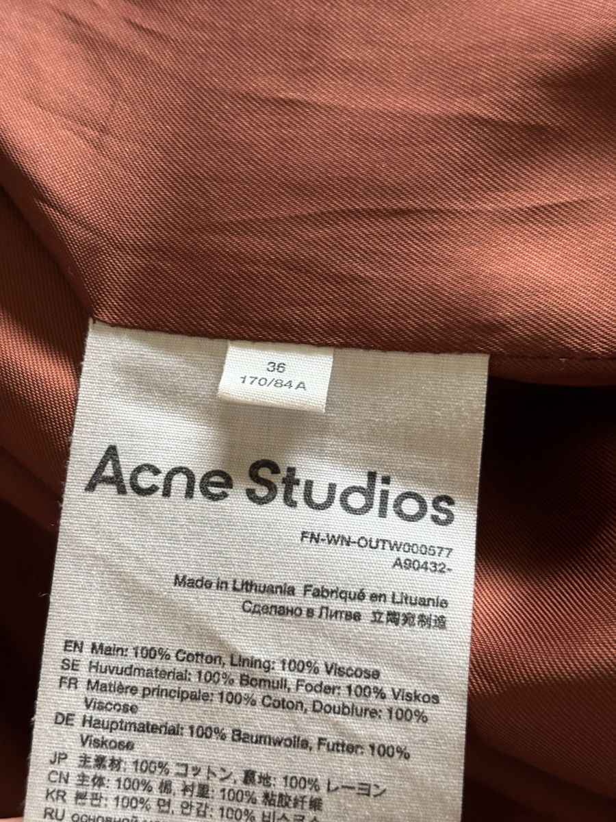 Acne Studios Mäntel: Acne Studios Trenchcoat burnt orange EU36 – Gebraucht aus Winkel von Zimtguetzli 4
