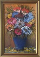 Tableau peinture à l’huile vase fleurie
