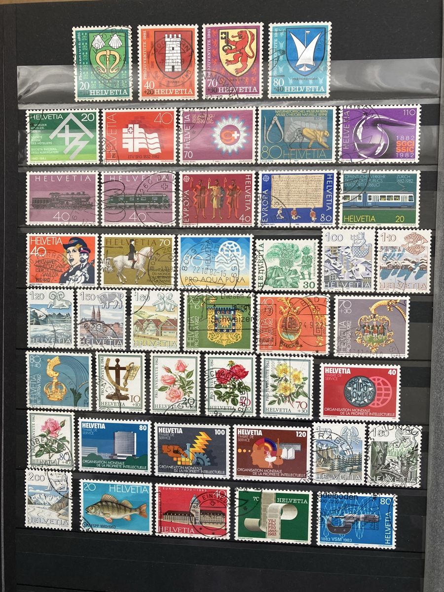 Tutti i francobolli: Schweiz CH 1980-87 Komplett 5s – Usato da Cham venduto da Diablo1232 1