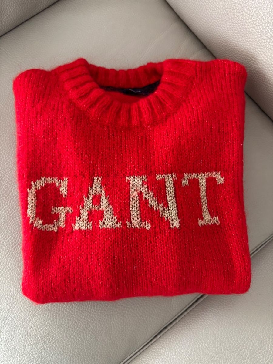 Gant Maglioni & Felpe: Gant Pullover rot mit Logo Schriftzug Grösse S – Usato da Zollikon venduto da snowflake10- 1