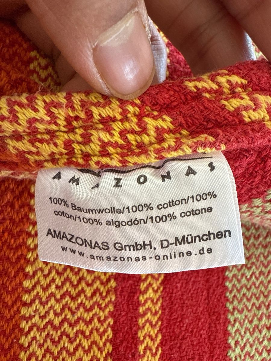 Amazonas Marsupi portabebè: Tragetuch Amazonas Baumwolle rot orange gestreift – Usato da Winterthur venduto da tig_y2w2 3