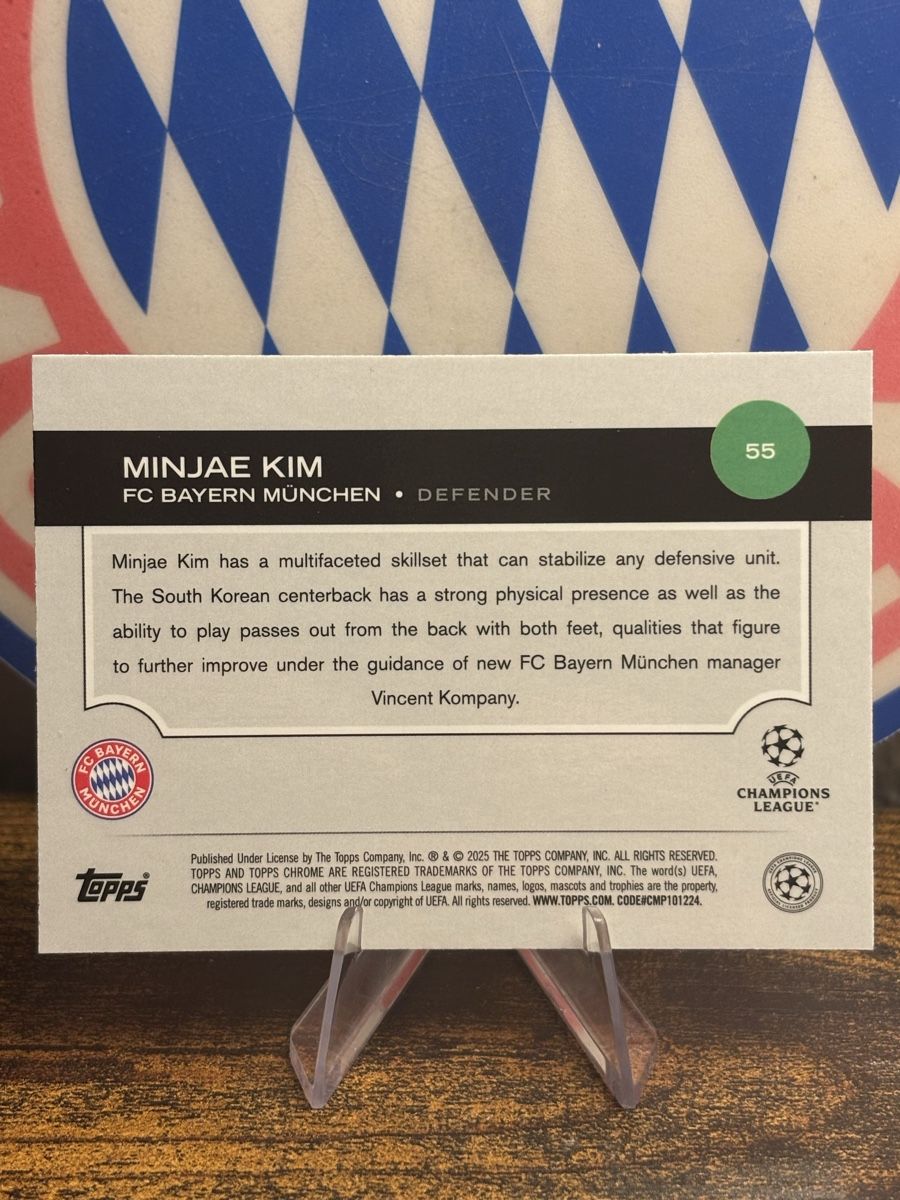 Topps Sammelbilder & Trading cards: 2024/25 Topps Chrome UCC - Sparkle Refractor MinJae Kim – Neu (gemäss Beschreibung) aus Aarberg von gocardz.shop 1