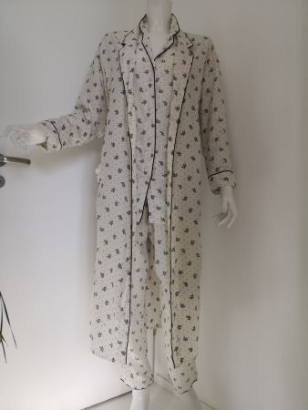 🤩BELDONA 3-TEILER: PYJAMA & MORGENMANTEL100% SEIDE