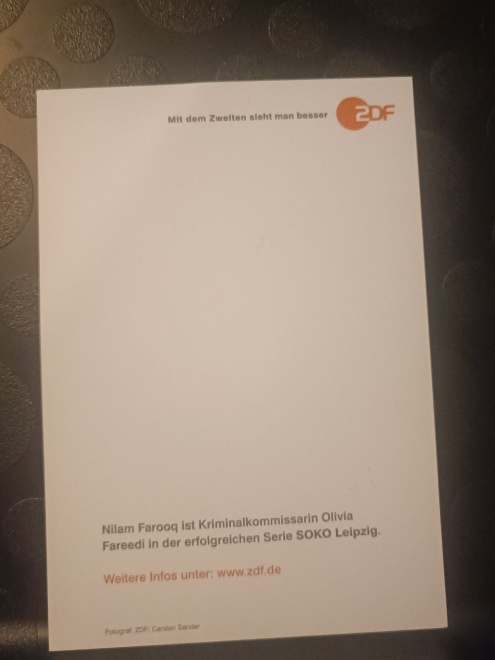 Autografi: Nilam Farooq - handsigniert - SOKO Leipzig – Usato da Menziken venduto da Artographs 1