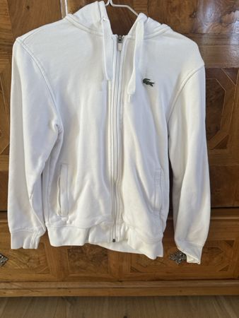 Lacoste Kapuzenjacke weiss Classic Fit guter Zustand