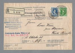 1908, SELTENE MISCHFRANK. STEHENDE H. - TELL 0 SCHAFFHAUSEN