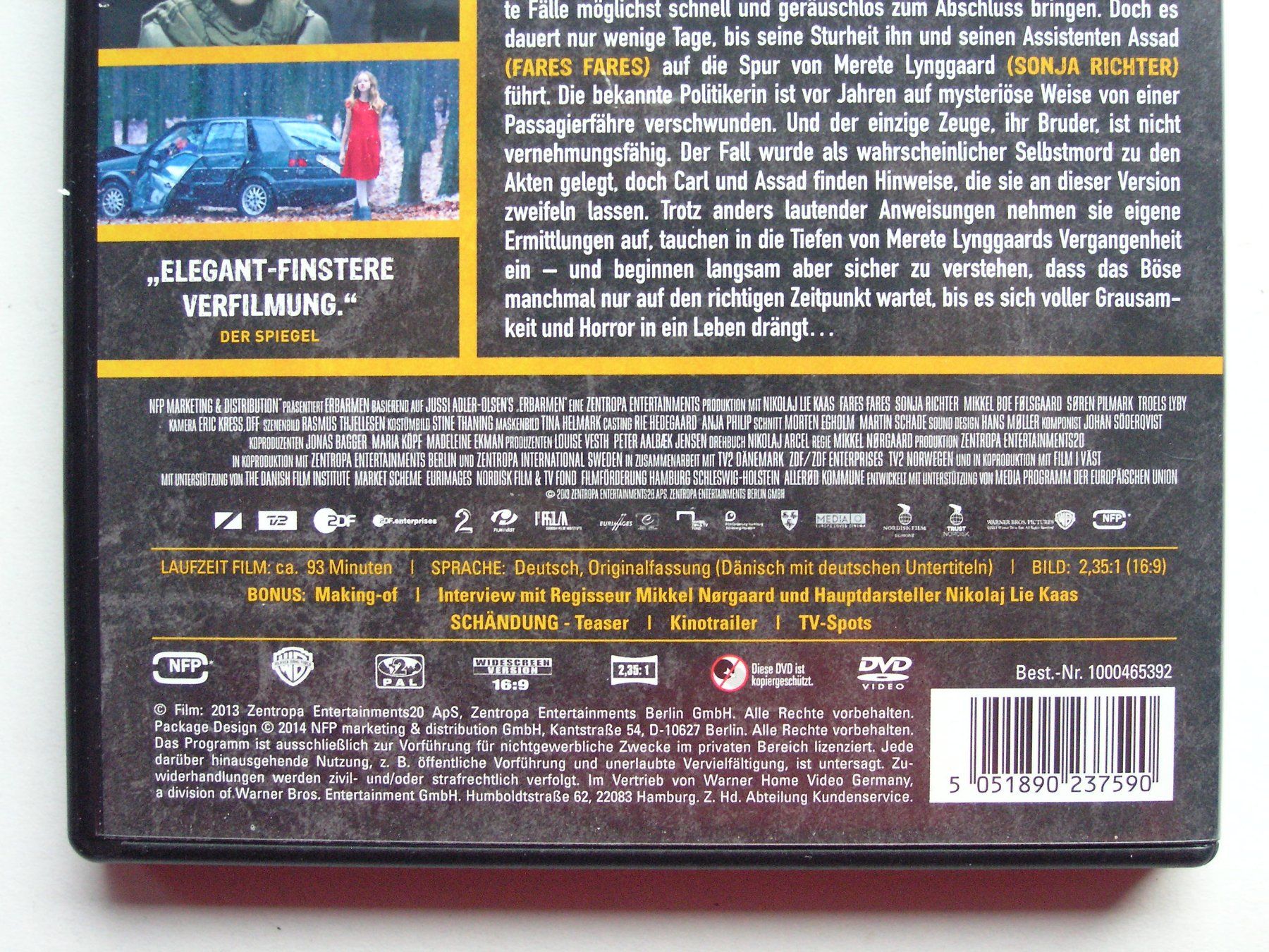 Tutti i DVDs: Erbarmen (2013) – Usato da Zuzwil SG venduto da vette13 2