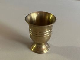 Becher Messing antik guter Zustand