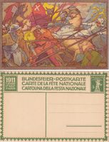 Bundesfeier-Postkarte 1911."Burgunderkriege" ungebraucht+++