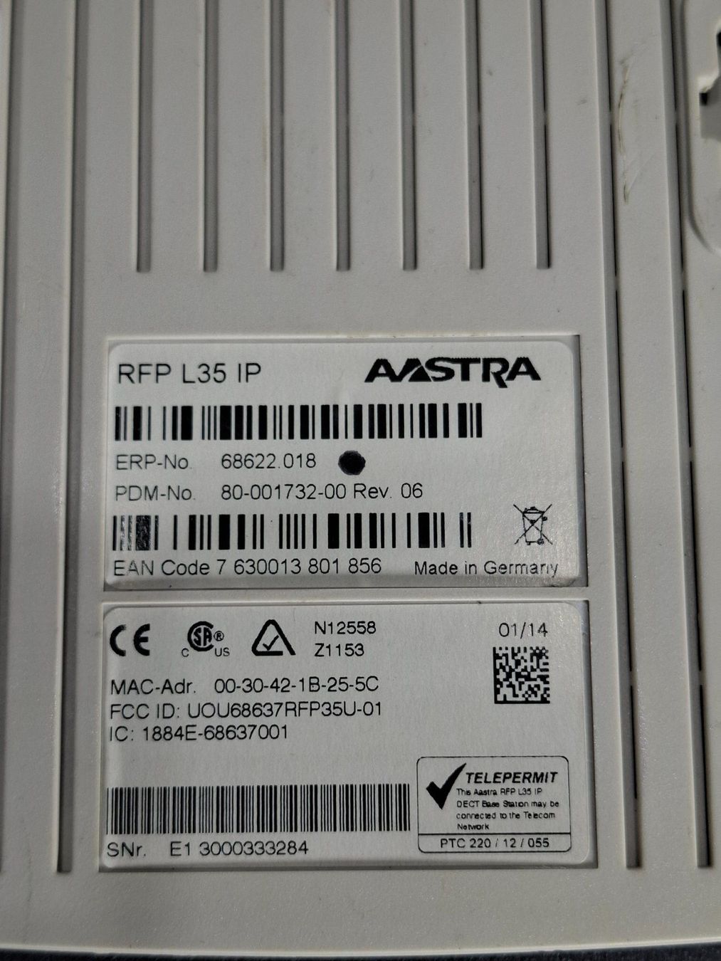 Aastra Telefoni: Aastra RFP L35 IP - Téléphonie professionnelle - Borne DECT – Usato da Villars-Ste-Croix venduto da pau_8fls 3