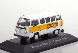 VW T2b Bus Kombi "Escolar" weiss / gelb    1:43 von Altaya /