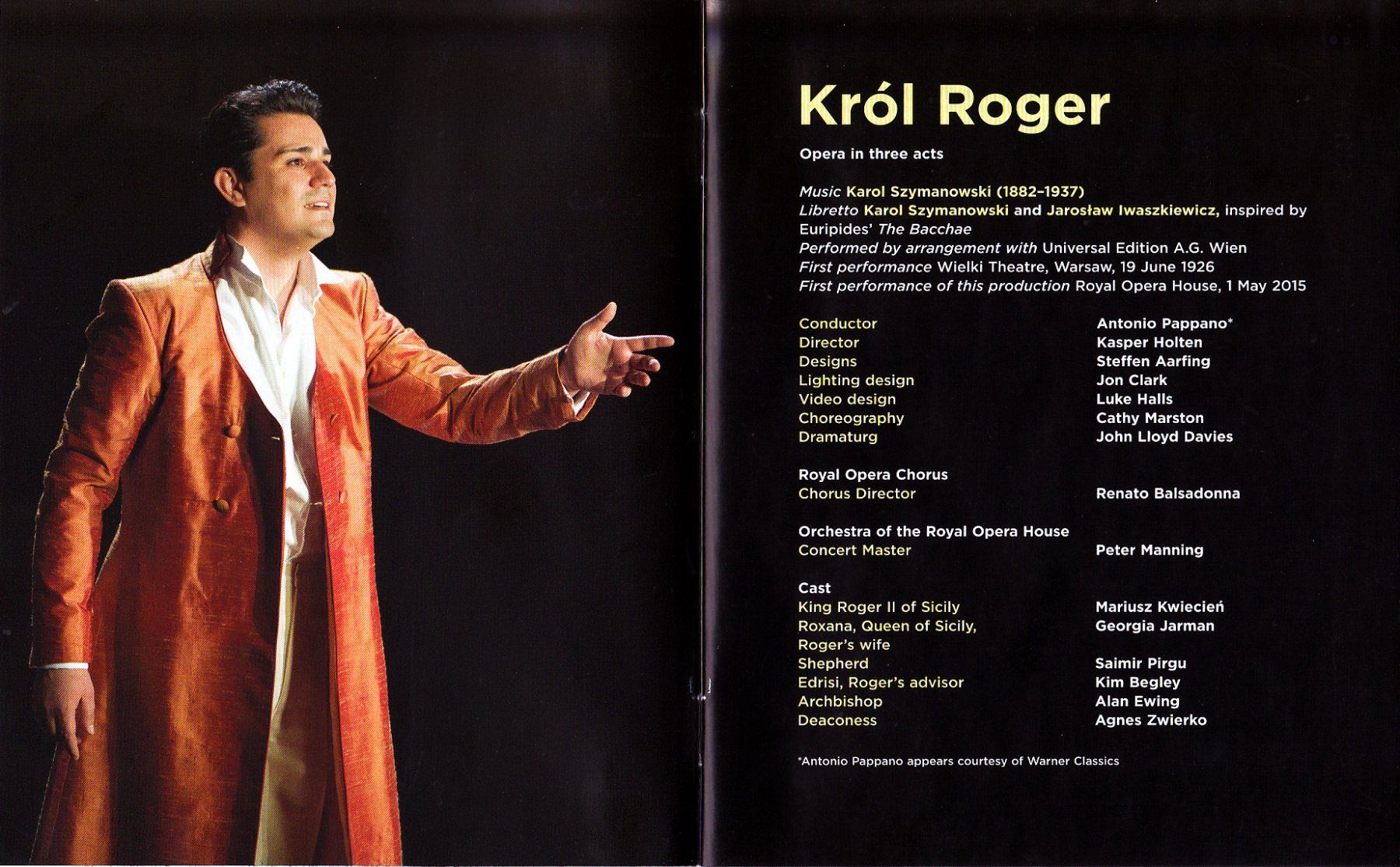 Tutti i DVDs: Król Roger, Oper: Blu-Ray-Disc – Usato da Rubigen venduto da OPERNFREUND 2