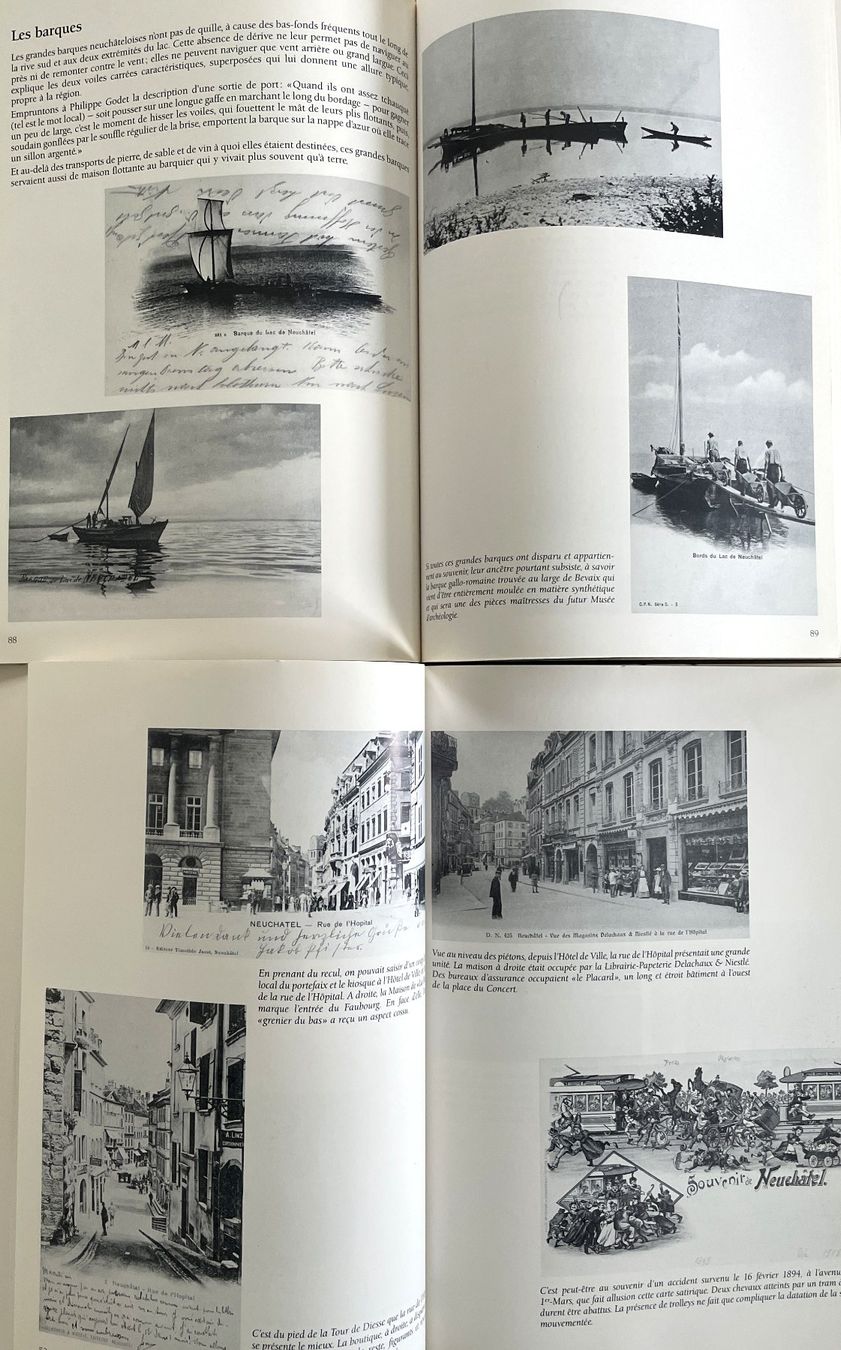 Ansichtskarten: 2 livres - Neuchâtel rétro et son lac, ses rives, ses ports – Gebraucht aus Savagnier von Ne2065 4