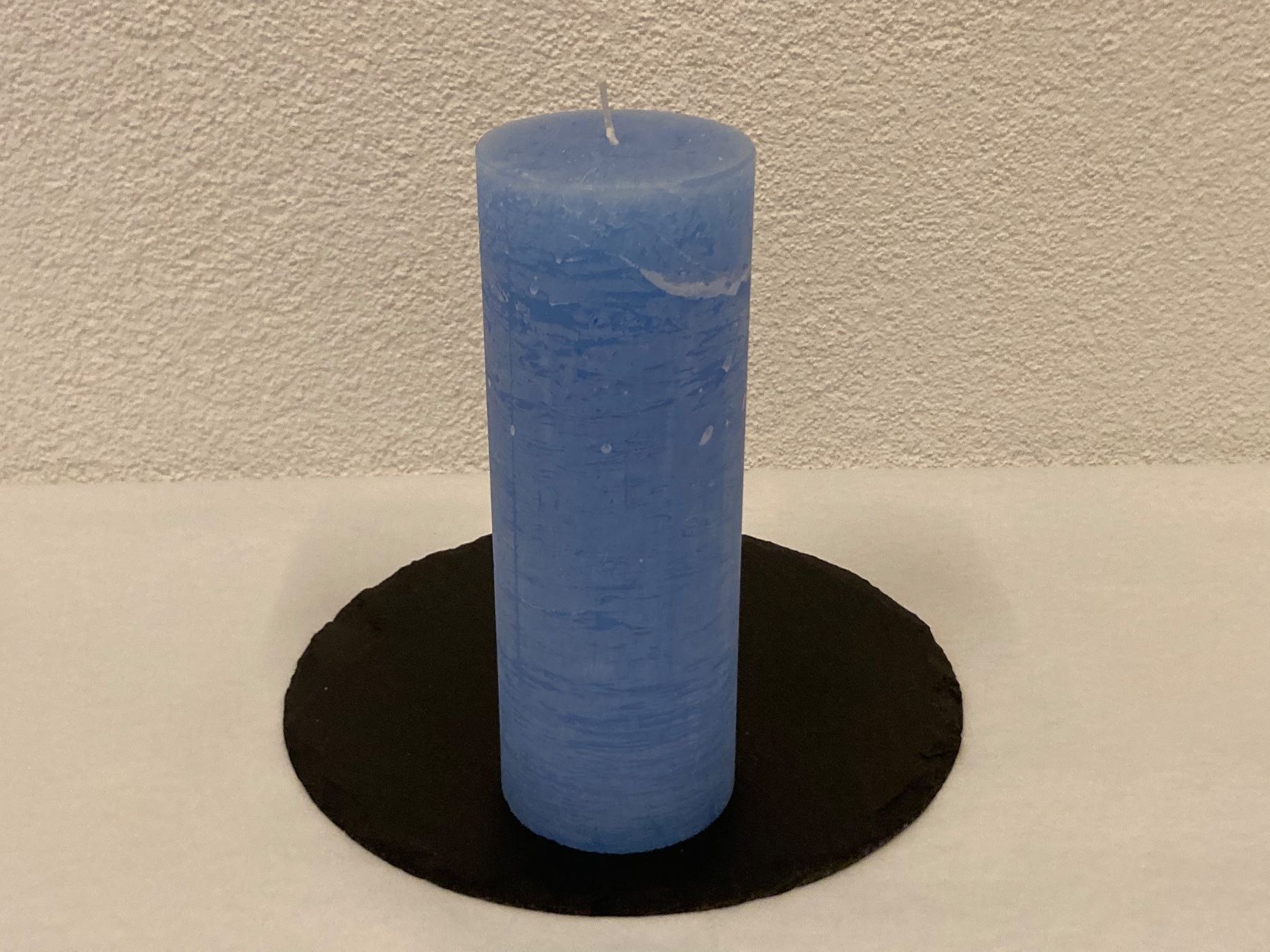 Bougies: Kerze 8 x 22 cm, hellblau rustic, 950g – Neuf (Voir description) à Neuenhof par jorogo