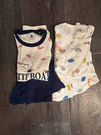 2 pyjamas courts Petit Bateau Taille 8 ans