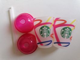 2 Starbucks Becher