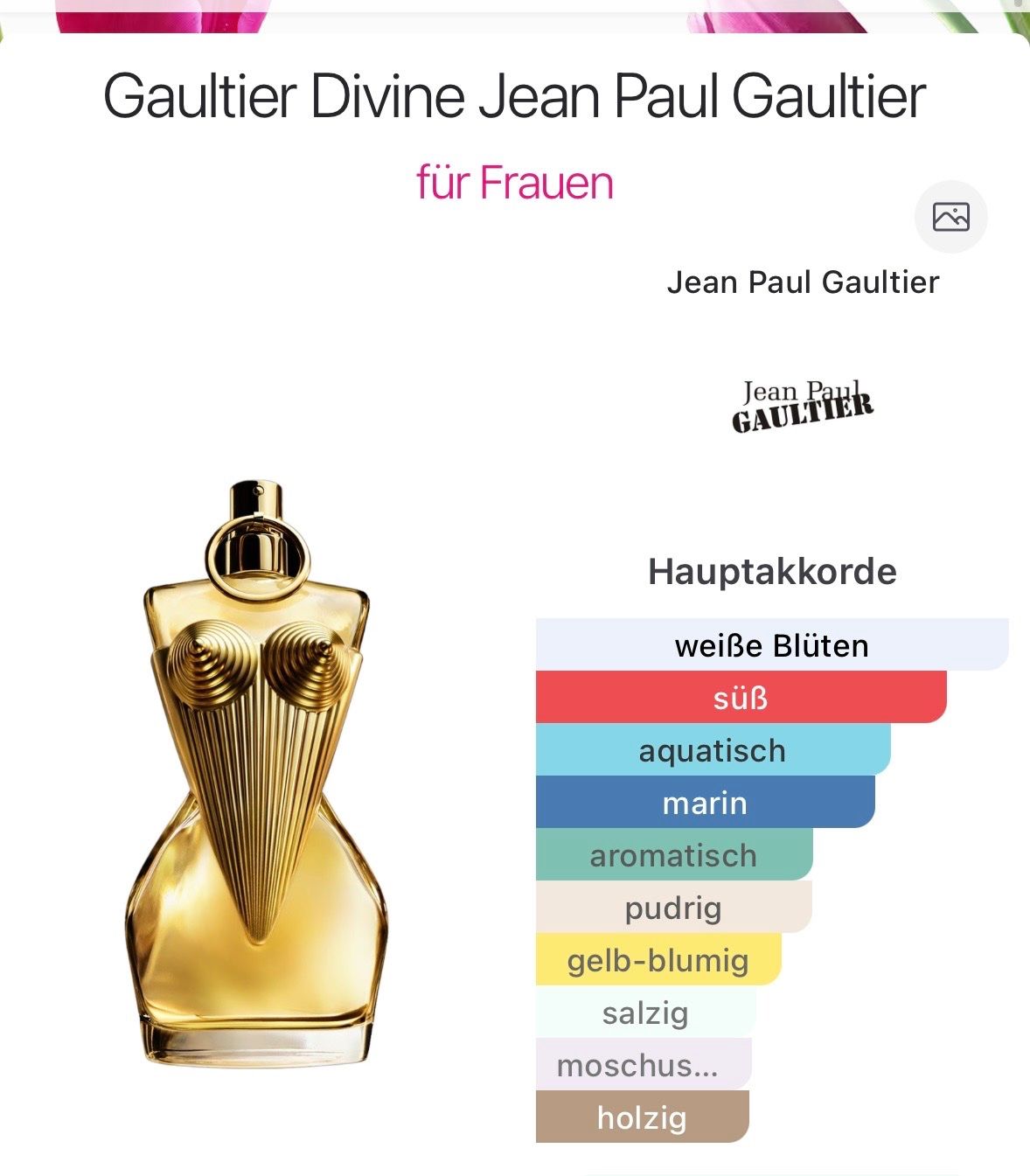 Jean Paul Gaultier Profumi & Eau de Toilette: Jean Paul Gaultier Divine- EDP - Duftprobe 2ML – Usato da Zürich venduto da deruja 3