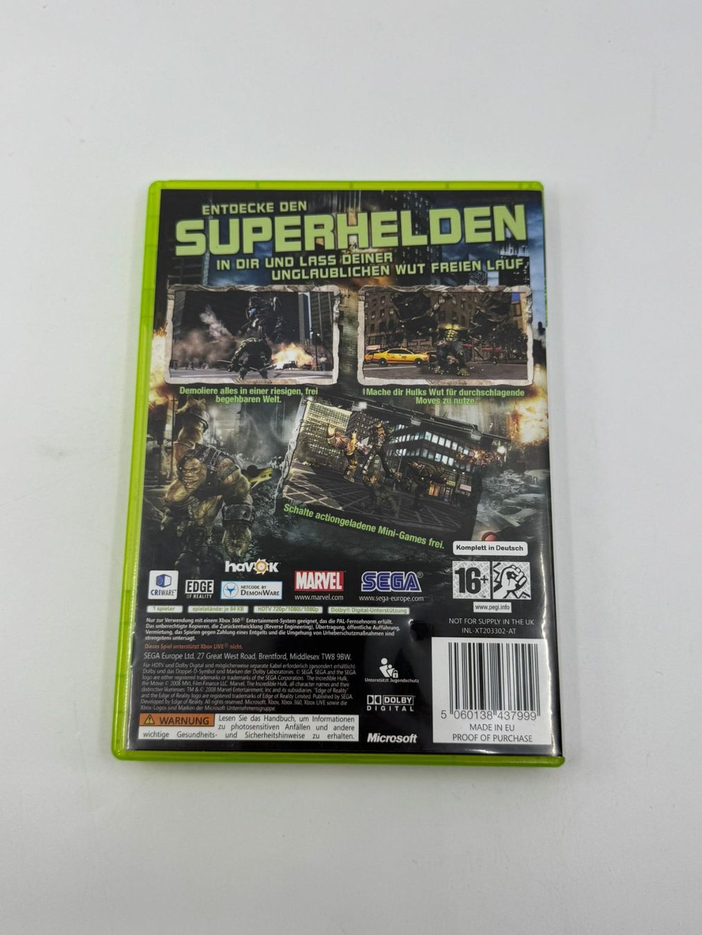 Spiele: Hulk der Unglaubliche (XBOX 360) – Gebraucht aus Herisau von Seyashop1 2
