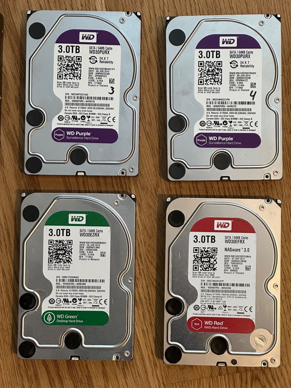 Western Digital Harddisks: 9x WD 3TB HDD – Gebraucht aus Hägendorf von hermes07 1