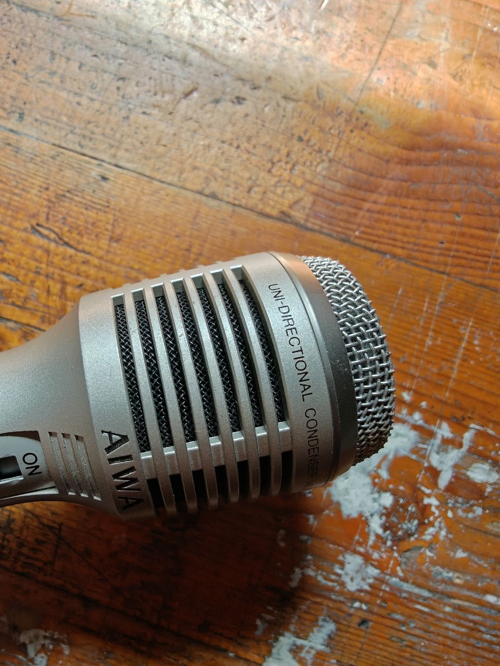 Aiwa Microfoni: AIWA Uni-directional Condenser Microphone mit Kabel – Usato da Oberkulm venduto da Ken_6bmj 1