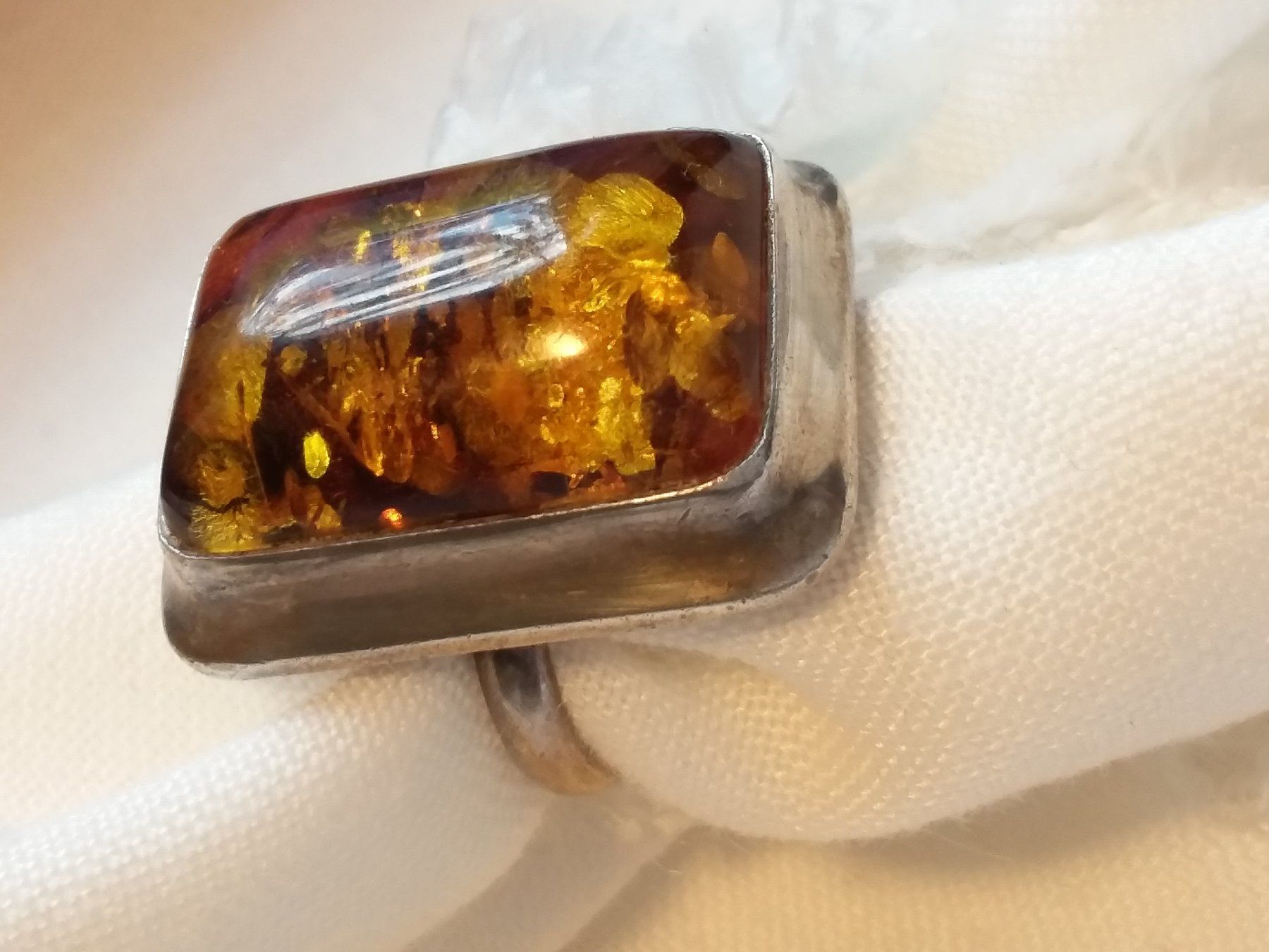 Anelli: Vintage Bernstein Sterling Silber Ring, Grösse 53 – Usato da Zürich venduto da gutsan