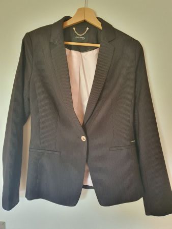Costume deux pièces femme noir rayures taille 38