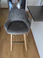2 Chaises hautes en velours 