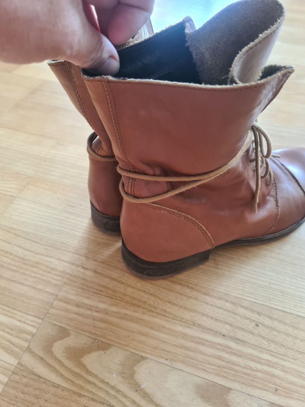Scarpe da donna: Stiefeletten, Leder, cognac, gr. 40 – Usato da Steinhausen venduto da MilaB 2