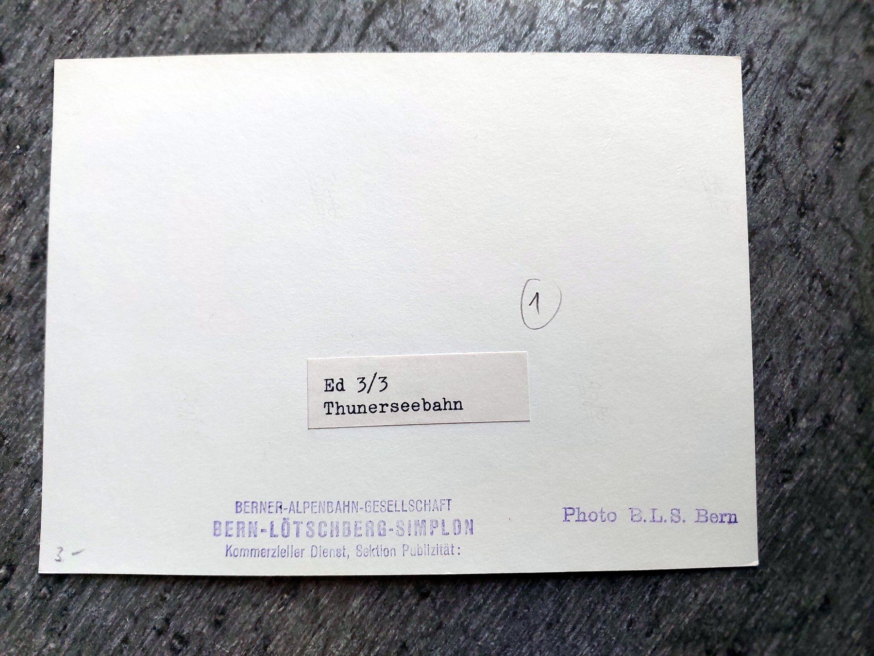 Cartoline postali: Thunerseebahn Ed 3/3 - Foto BLS – Usato da Schönenwerd venduto da Steidi 1
