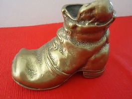 Antikes Messingschuh-Dekorationsobjekt, Vintage-Charme fü...