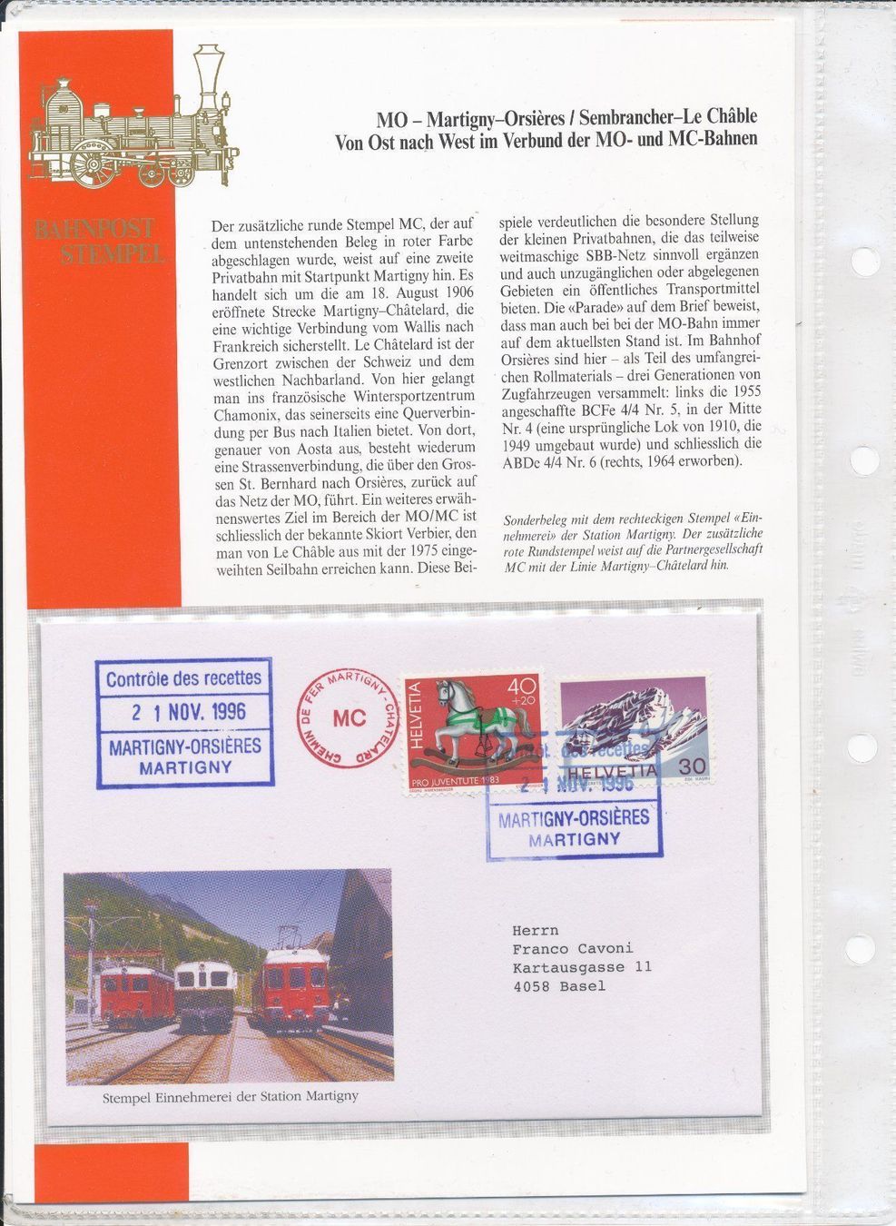 Alle Briefmarken: Bahnpoststempel 39 s.Original Sammelband – Neu und originalverpackt aus Neuenegg von muenzenweber-ch 1