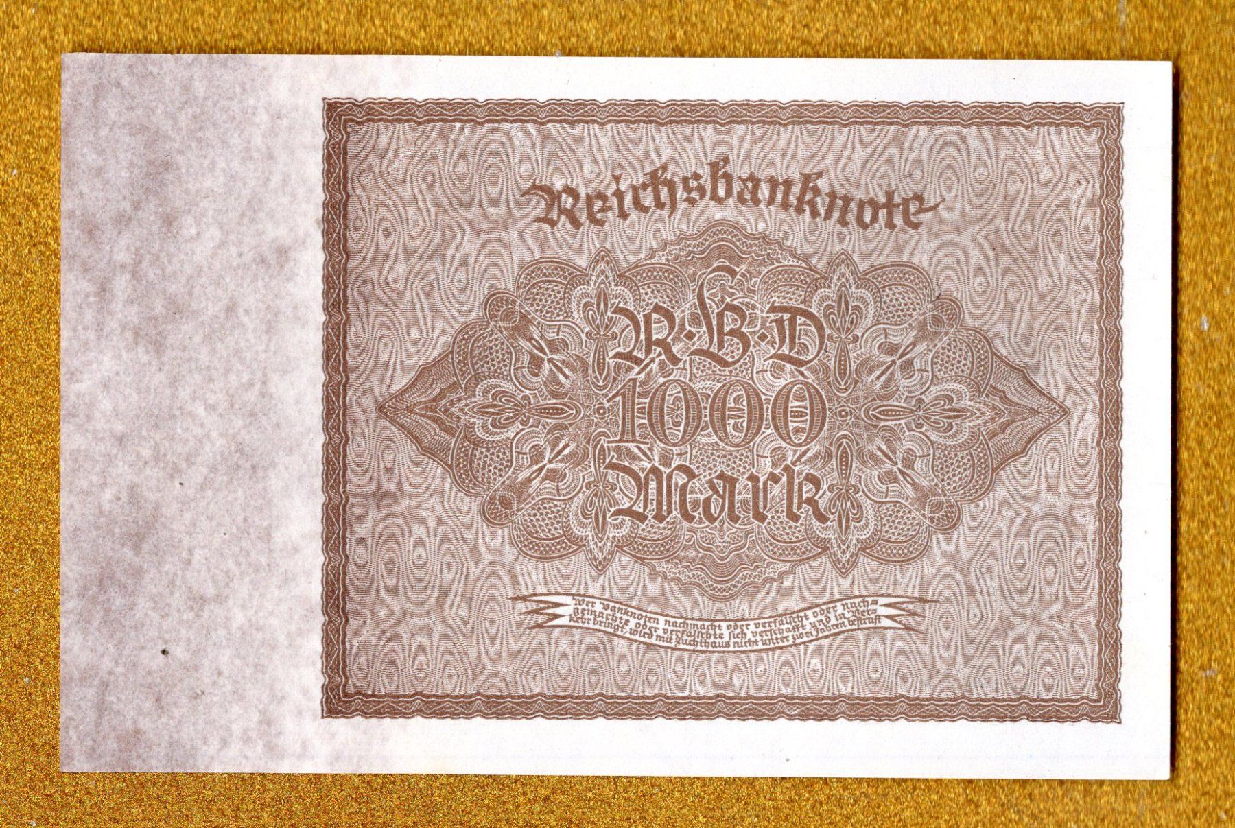Billets de banque: Germany 1000 mark selten UNZ – Neuf (Voir description) à Leibstadt par baroc333 1