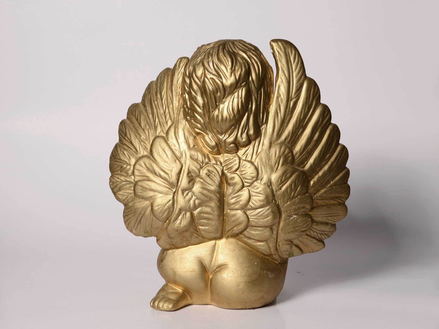 Statuette: Goldener Engel, Kerzenhalter, Weihnachtsdeko – Usato da Uznach venduto da EH249 1