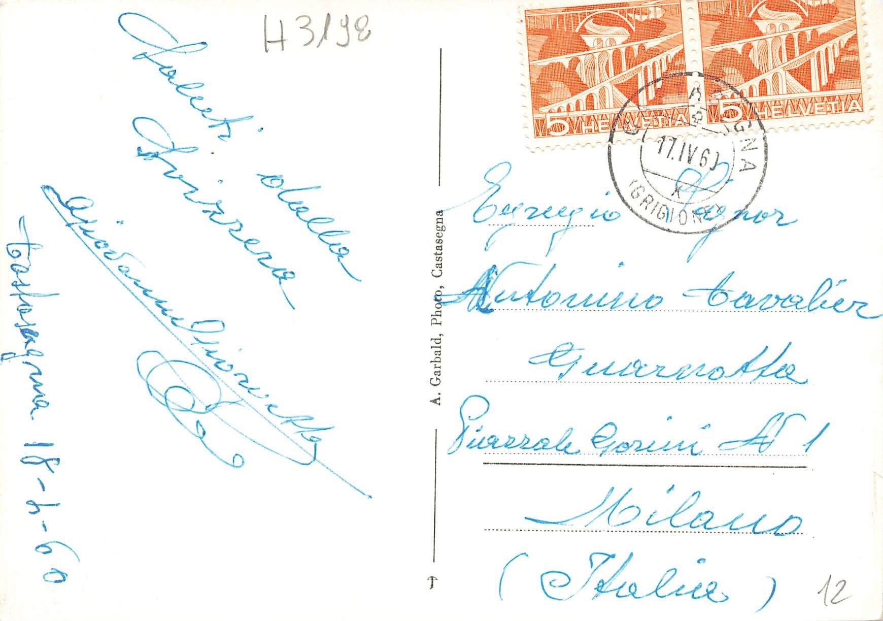 Cartoline postali: Castasegna – Usato da Biasca venduto da Blenio71 1