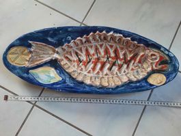 Grand PLAT DÉCORATIF, VALLAURIS. Des années 1950
