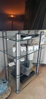 TV-Regal aus Glas mit Metallgestell gebraucht