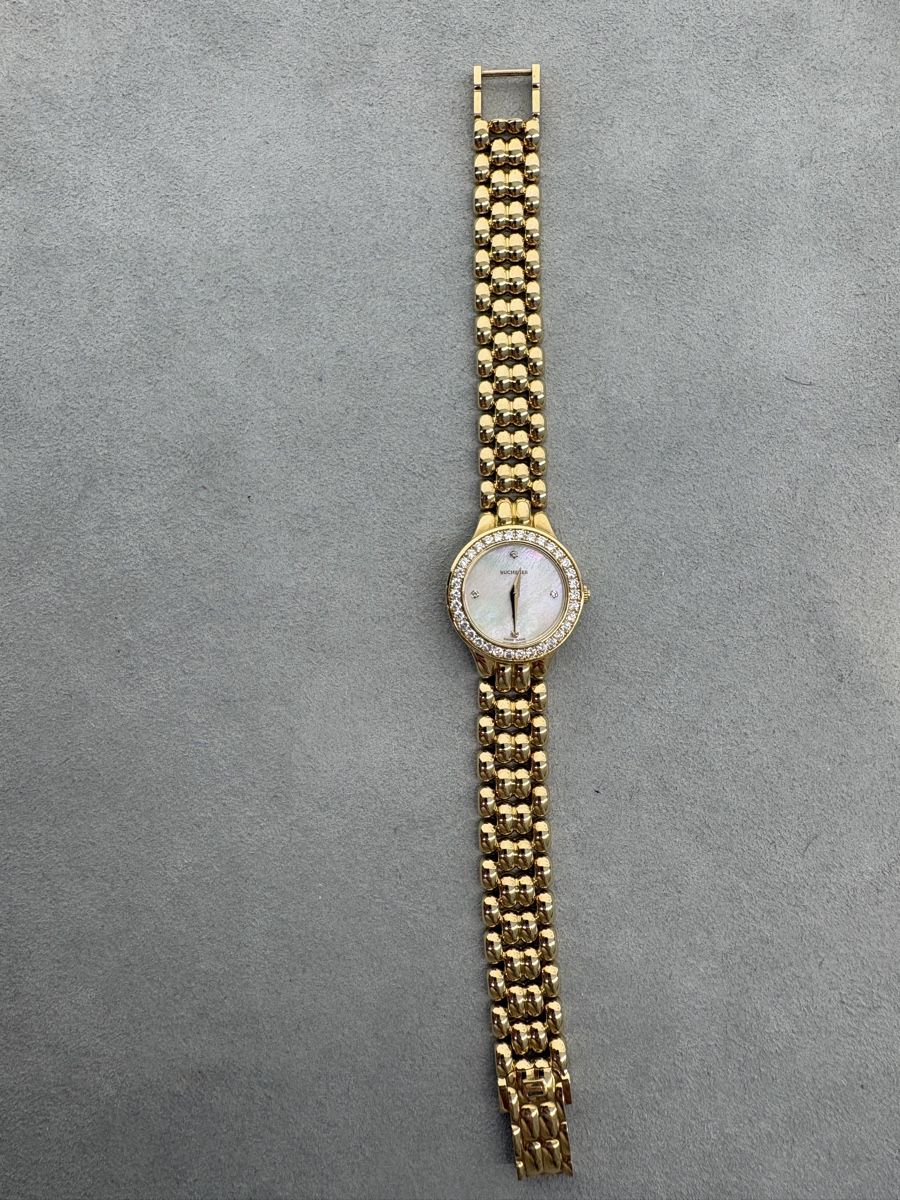 Bucherer Orologi: Bucherer Uhr Perlmutt Zifferblatt 18k – Usato da Zermatt venduto da Serverin-A 2