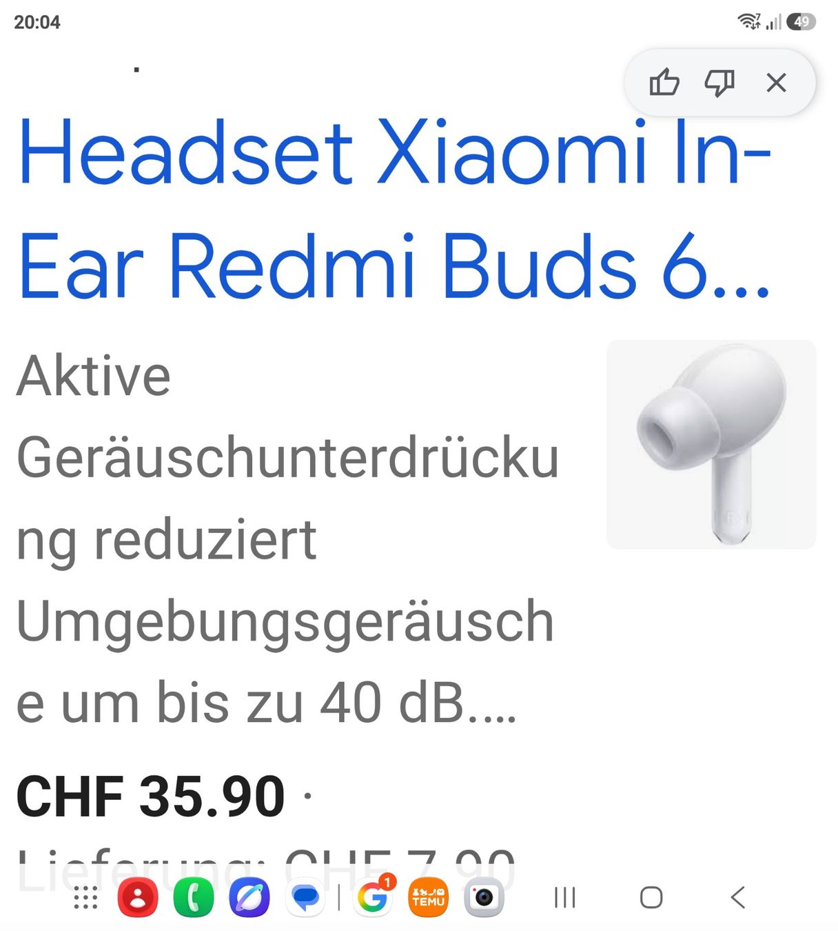 Xiaomi Kopfhörer: Redmi Buds 6 Lite von Xiaomi – Neu (gemäss Beschreibung) aus Wikon von Speedy_li 2