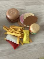 Holz Spielzeug Burger Pommes und Zubehör