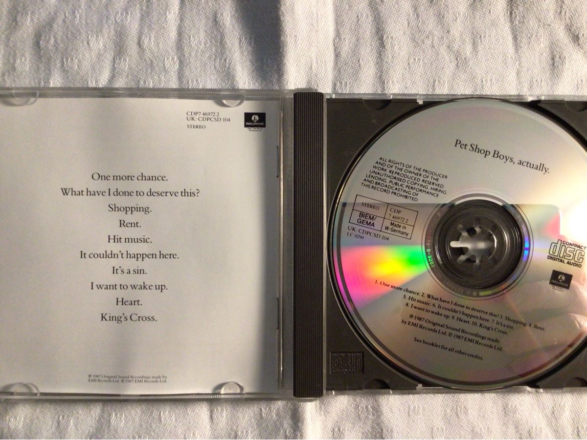 CDs: PET SHOP BOYS, Actually, CD, 1987 – Gebraucht aus Steinach von  1