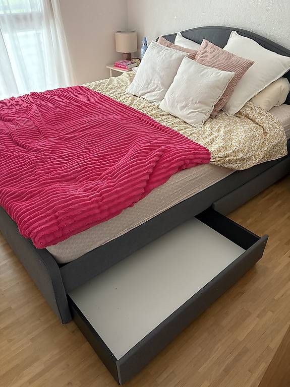 Ikea Betten: Cadre de lit avec sommier 160x200 – Gebraucht aus Etagnières von eli_2fhl 2