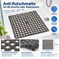 Anti-Rutschmatte für Dusche & Badewanne – 53 × 53 cm