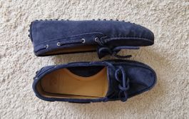 Benci Brothers Suede Moccasins Navy Size 36 Made in Italy