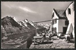 Grindelwald, Hotel Faulhorn, Terrasse, gelaufen 1950